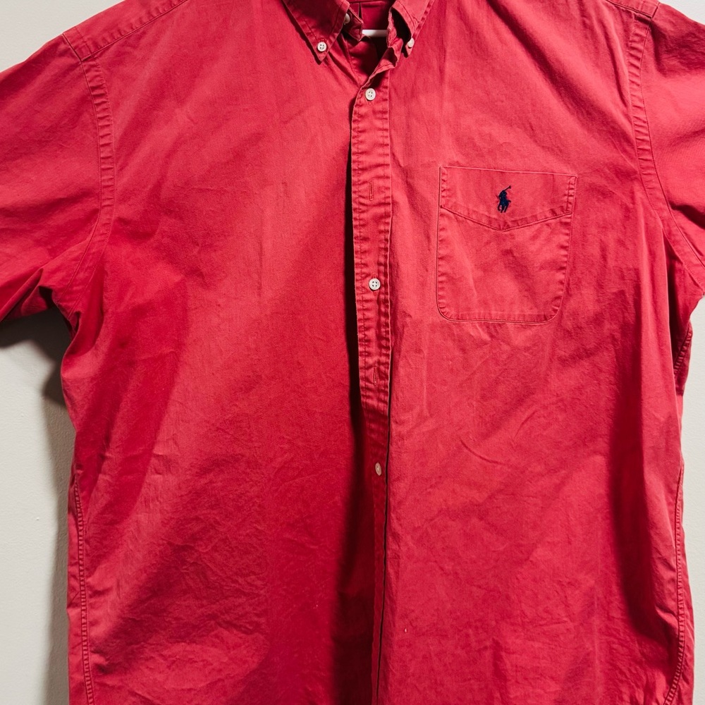Ralph Lauren Red Casual Button Down Shirt